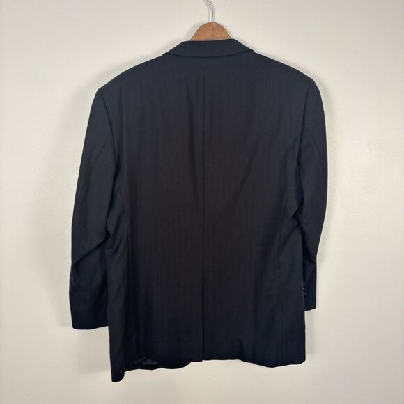 Jos A Bank Mens 43R Navy Blue Pinstripe Suit Blazer Pants 2 Piece Wool READ - Picture 7 of 15
